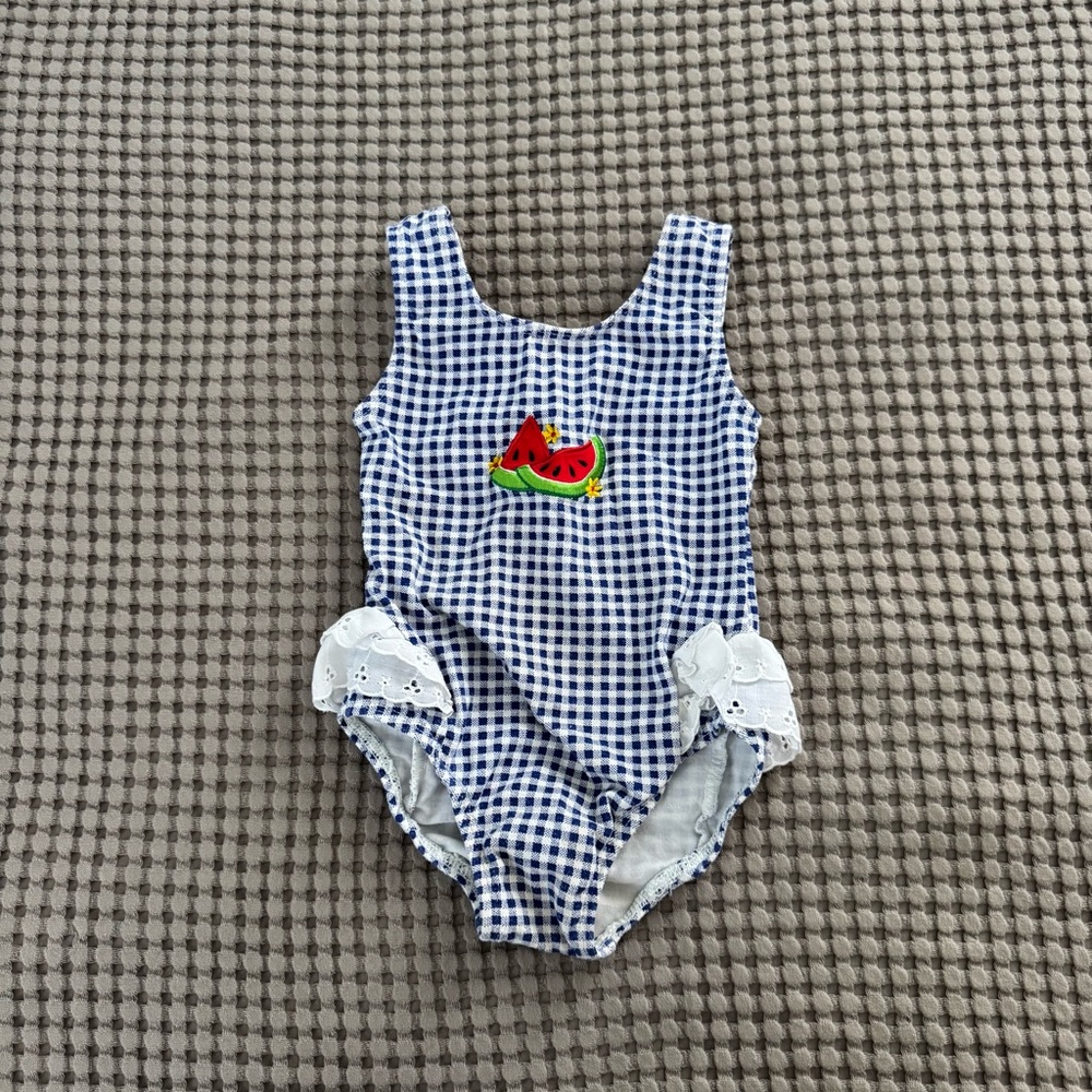 Gingham watermelon swimsuit 24m